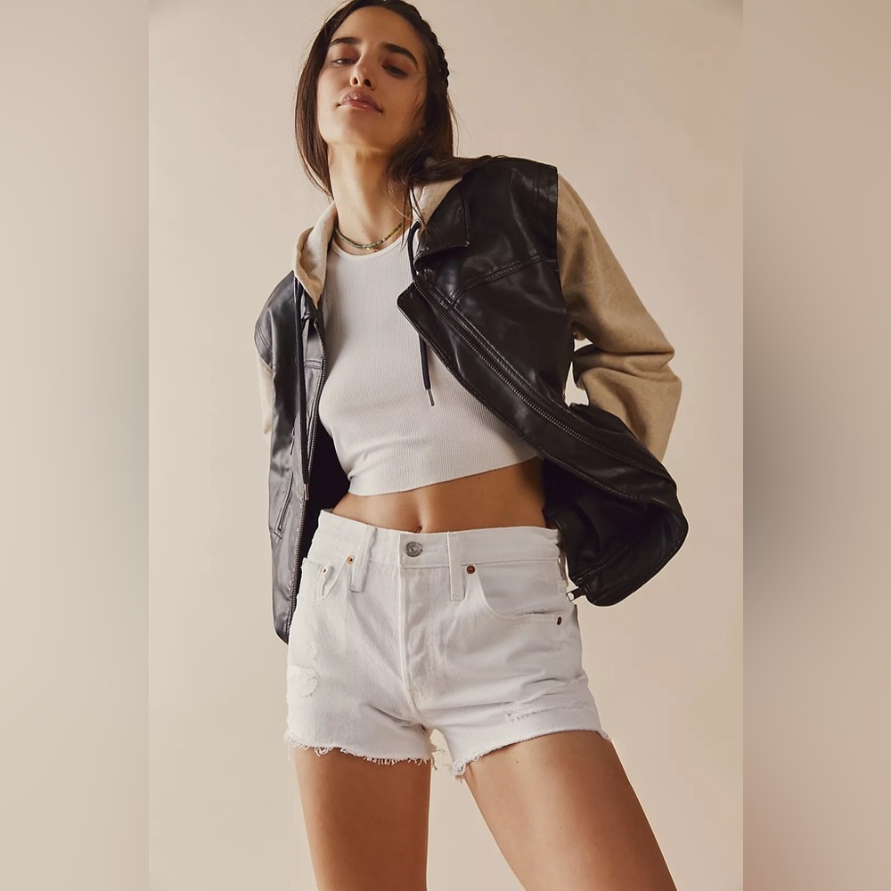 NWT BDG Urban Outfitters White Distressed Shorts